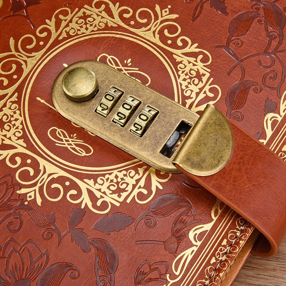 Journal Leather Hardcover - Caderno A5 de Couro PU com