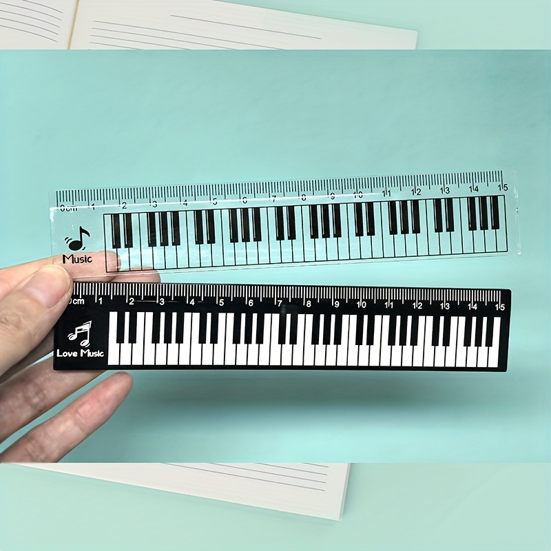 Ruler Set Transparent - Régua transparente com padrão de teclado