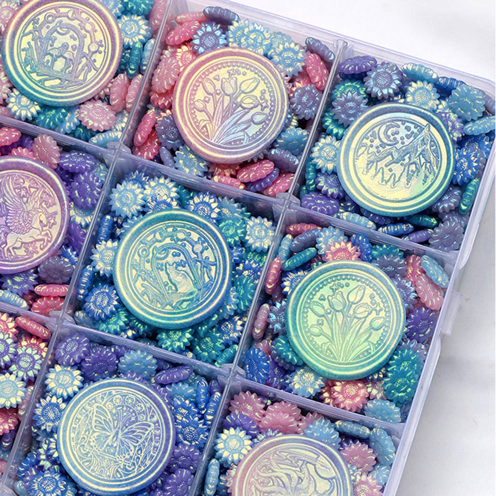 Wax Seal Stamp Kit - 100 pçs cor misturada glitter sonhador