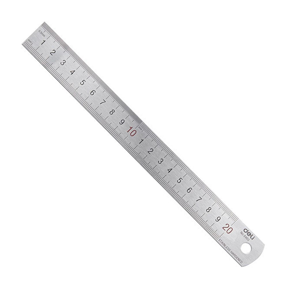 Stationery And Office Supply Stores - Deli 20cm régua reta de metal