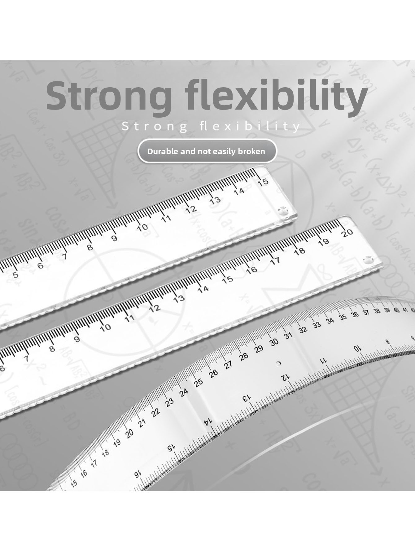 Ruler Set Transparent - Régua de plástico transparente para desenho