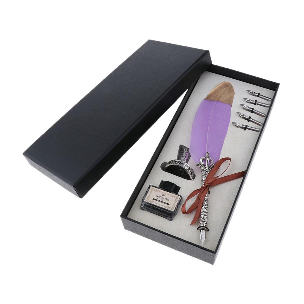 Calligraphy Ink Bottle - Conjunto de Caneta Tinteiro Antiga com