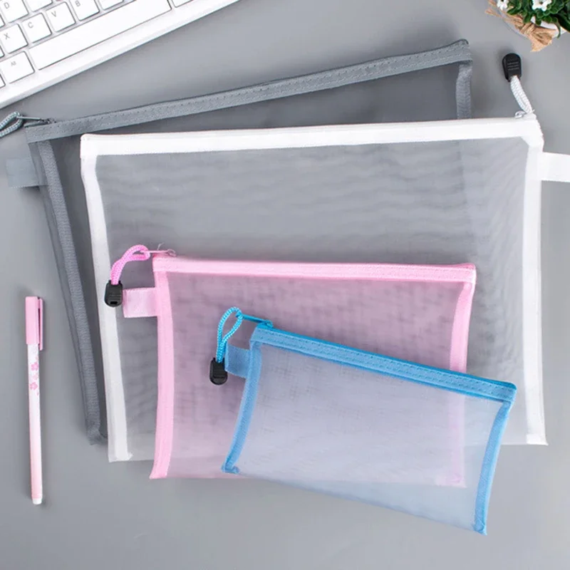 Portfolio Folder Zip - 1 pçs a4/a5/a6 malha zíper bolsa