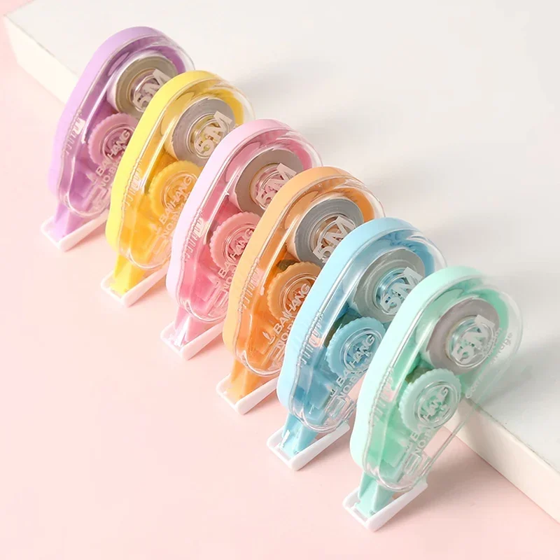 Correction Tape Roller - 6 peças/set branco para fora fita