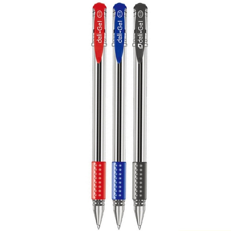 Stationery Office And School Supply Stores - Deli 0.5mm preto vermelho azul tinta