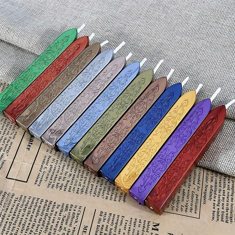 12 pçs/saco varas de cera de v - Wax Seal Stamp Kit avaliação e preço