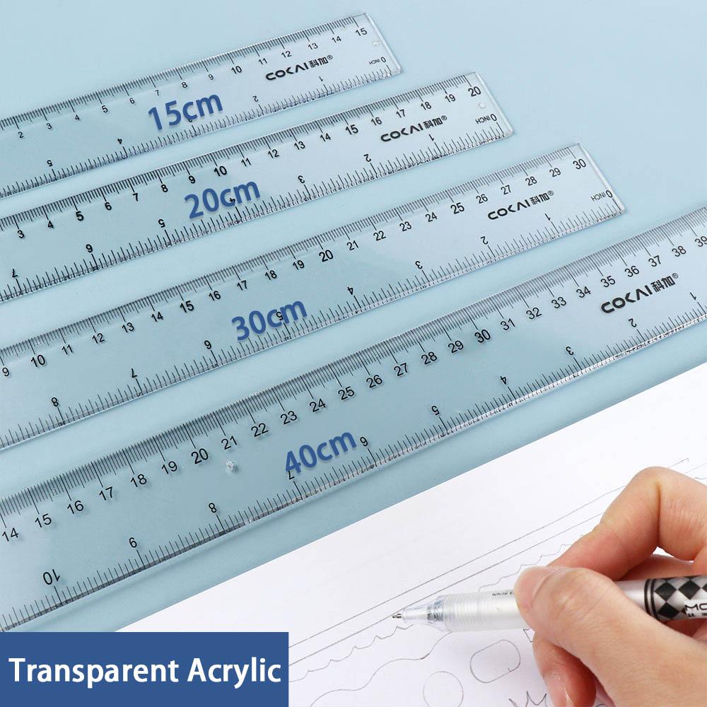 Acessórios de Mesa: Régua Reta - Ruler Set Transparent avaliação e preço