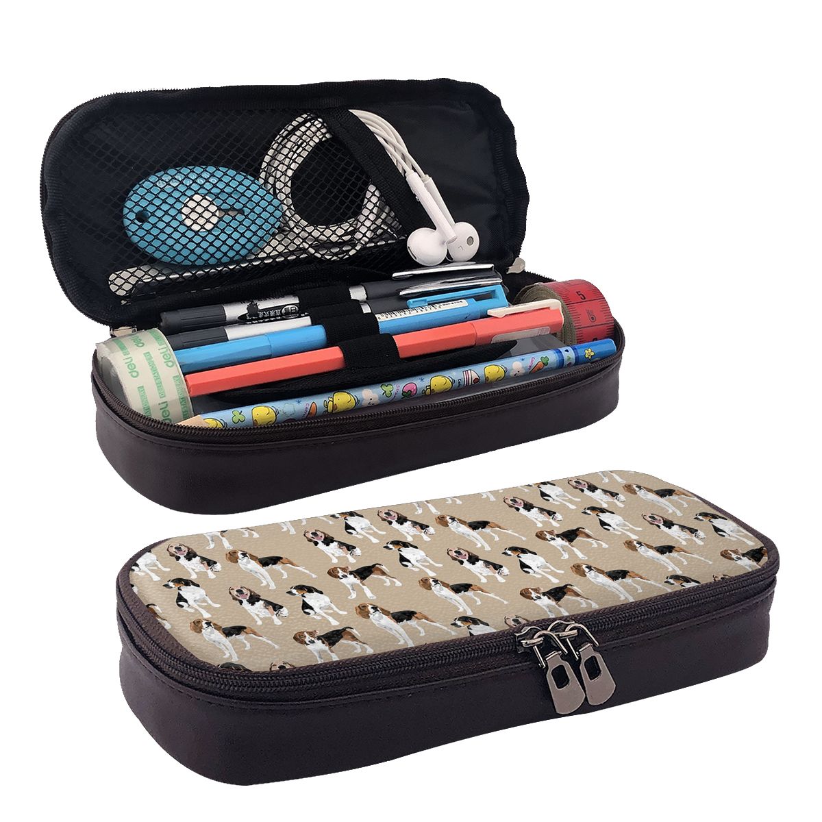 Estojo de couro marrom Treeing - Tan Stationery & Office Supply avaliação e preço