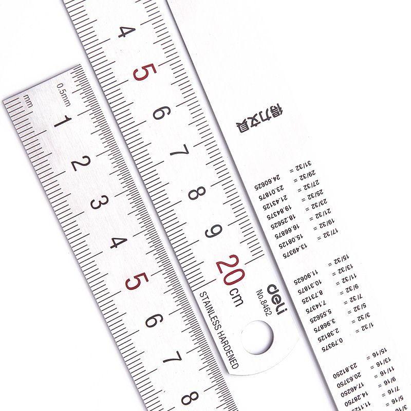 Deli 20cm régua reta de metal  - Stationery And Office Supply Stores avaliação e preço