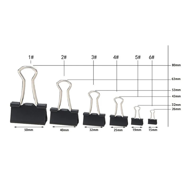 10/20PCS Clipes de Papel Metál - Binder Clip Assorted avaliação e preço