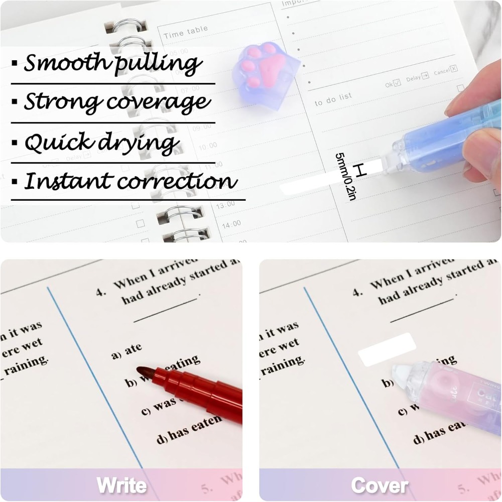 6 Fitas Corretivas, Rolo de Fi - Correction Tape Roller avaliação e preço