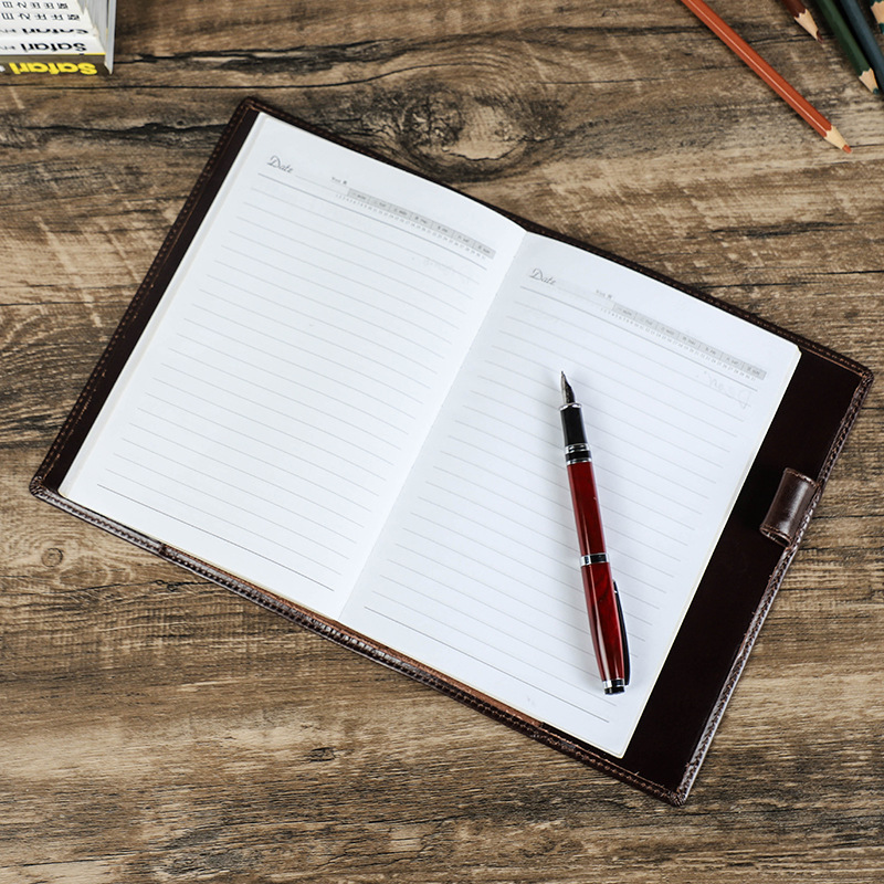 Couro genuíno A5 Laptop com Pe - Office Stationery Supply Business avaliação e preço