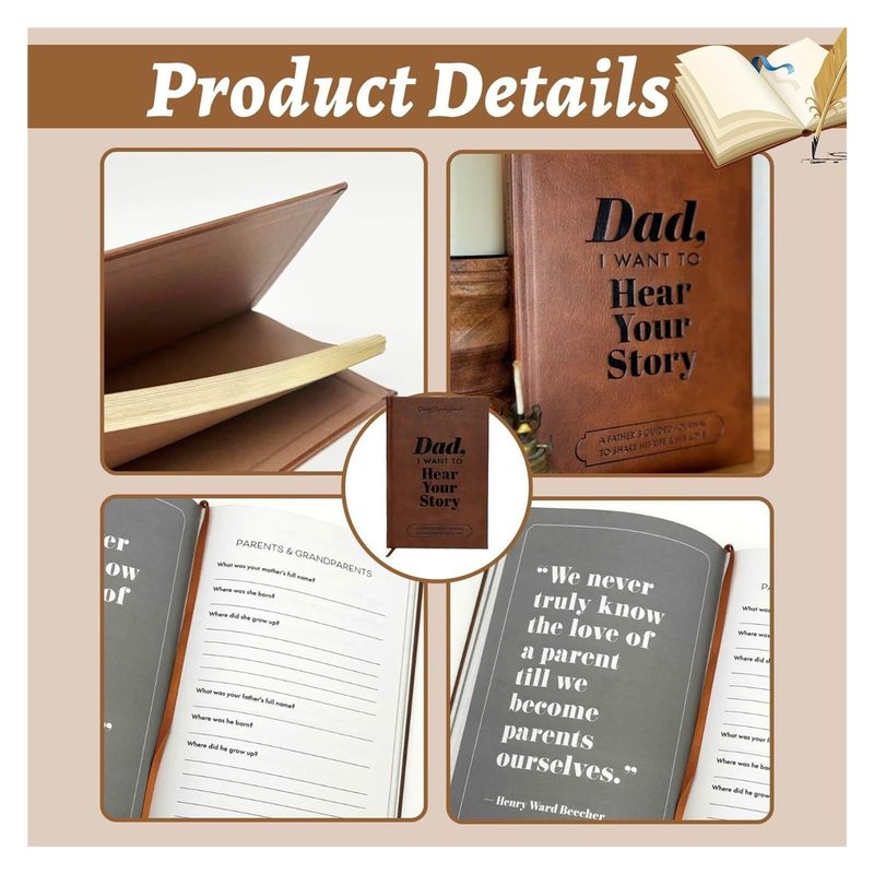 Diário “Papai, Quero Ouvir Sua - Journal Leather Hardcover avaliação e preço