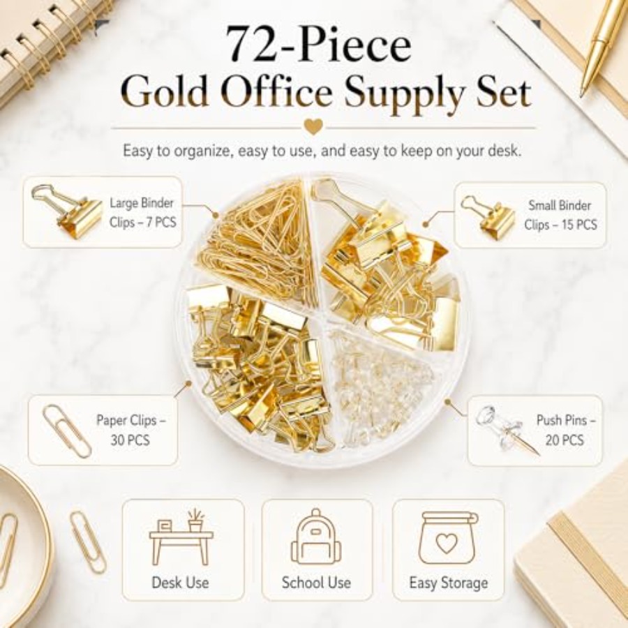 Conjunto de Clipes e Grampos d - Binder Clip Assorted avaliação e preço