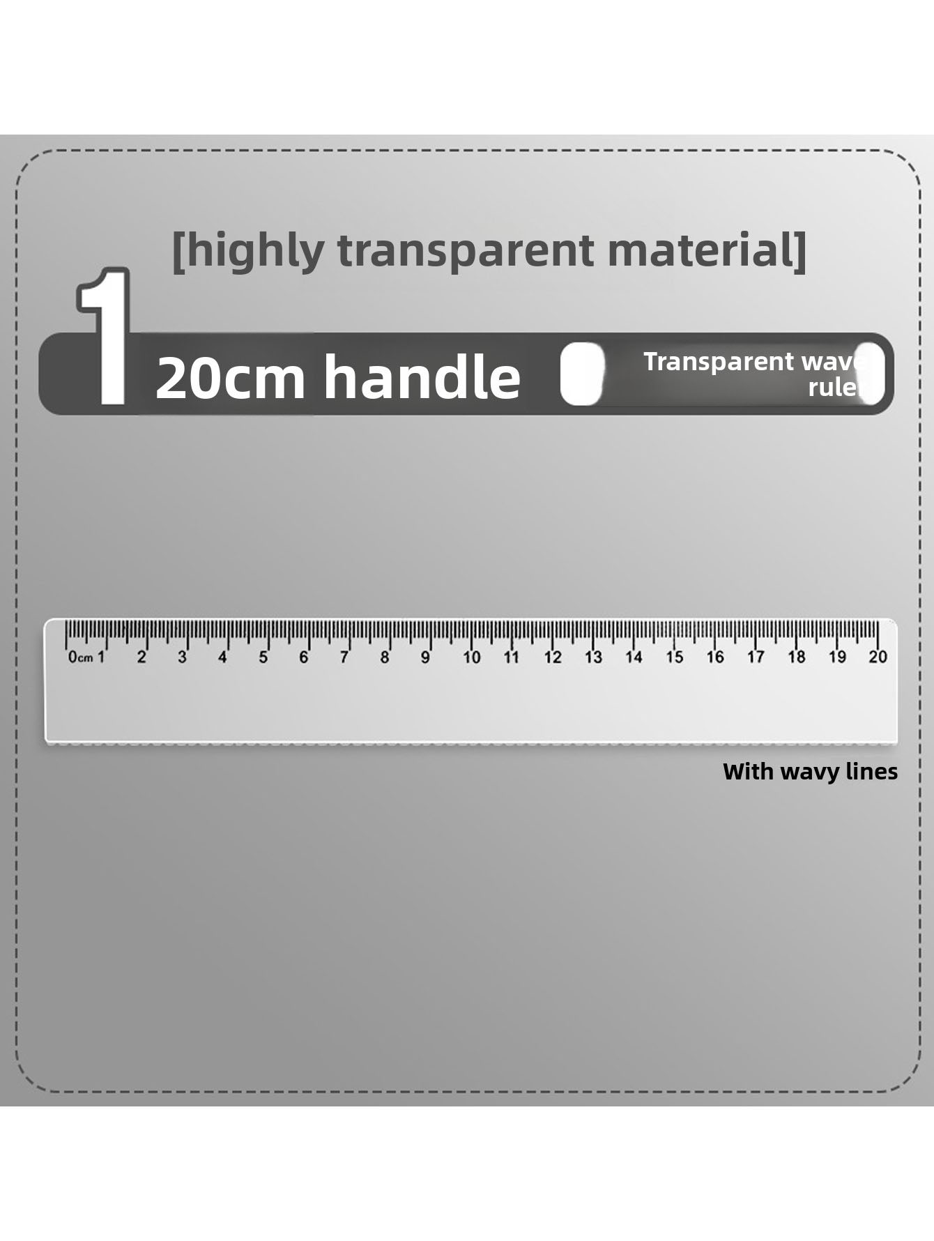 Régua de plástico transparente - Ruler Set Transparent avaliação e preço