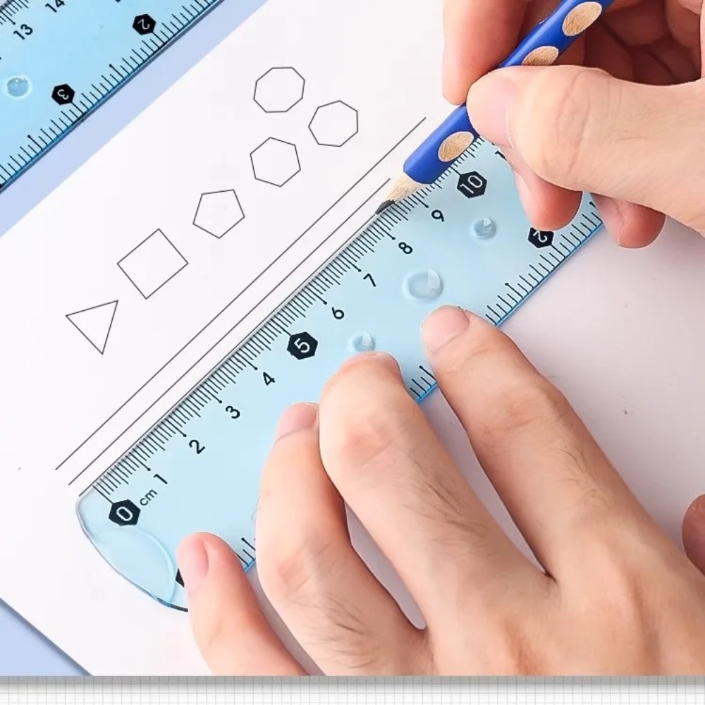 Régua transparente macia, 1/3  - Ruler Set Transparent avaliação e preço