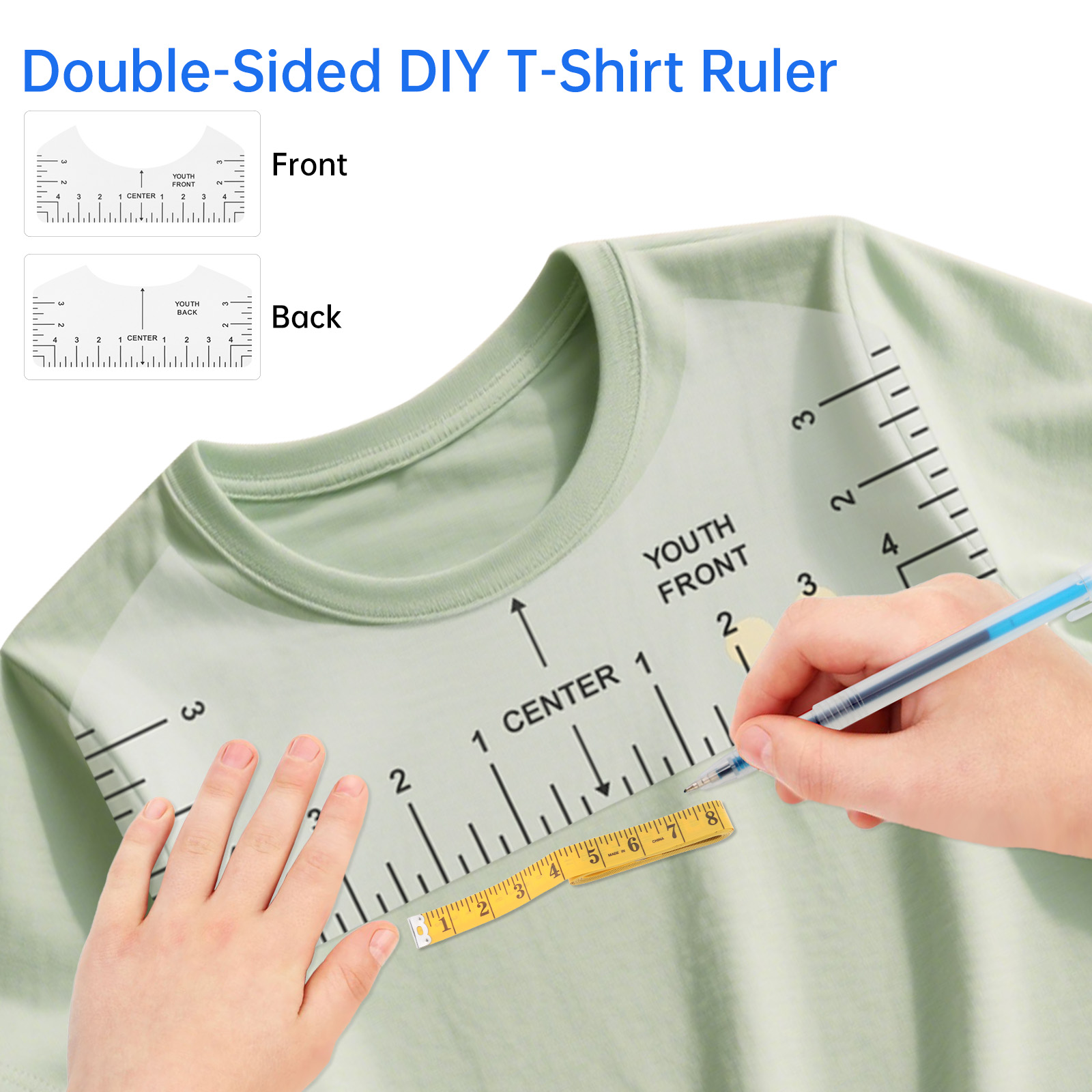 Kit guia de régua de camiseta  - Ruler Set Transparent avaliação e preço