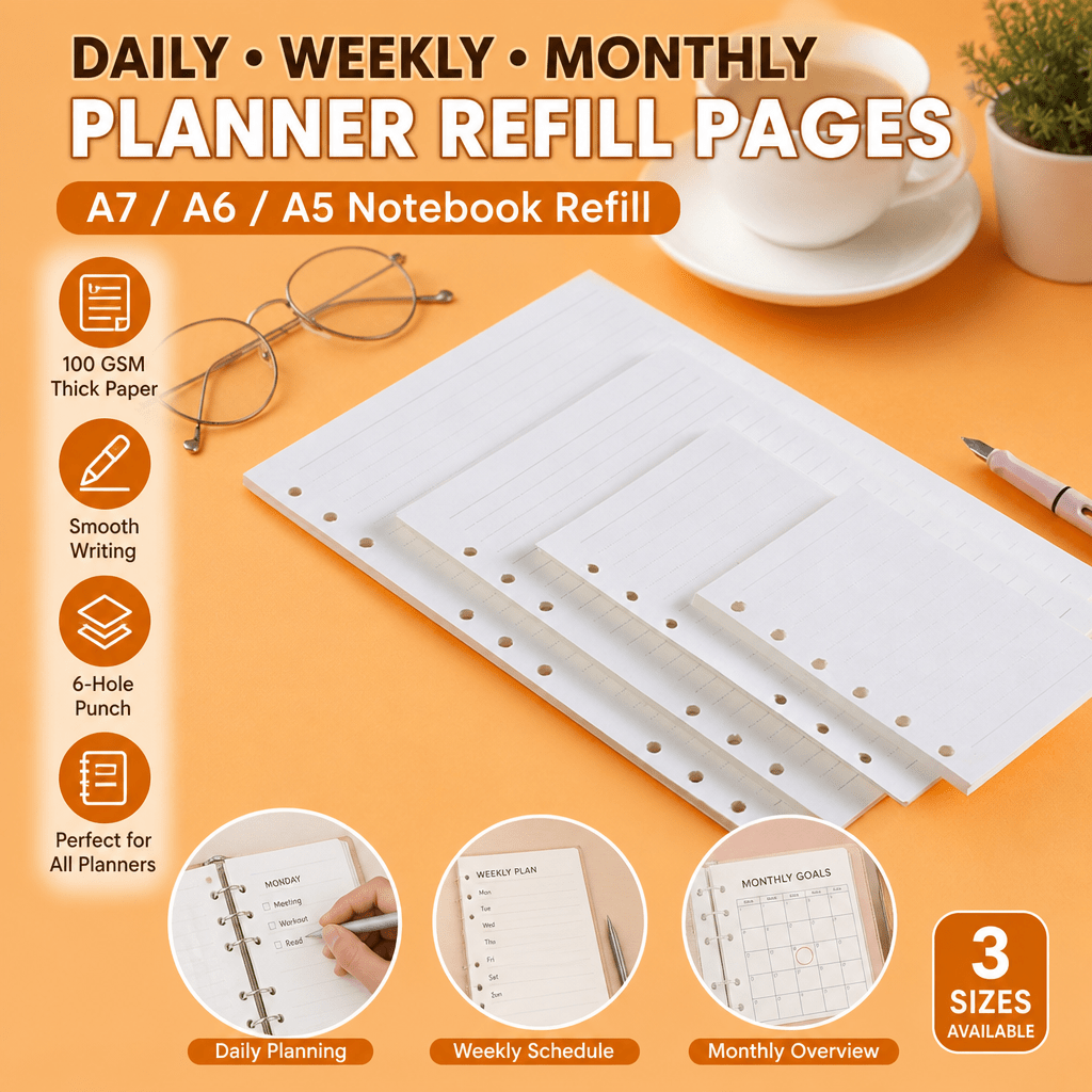 Páginas de Refil para Planner  - Notebook Dotted A5 avaliação e preço