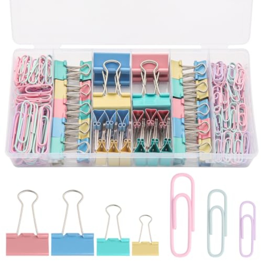 240 Peças de Clipes de Papel e - Binder Clip Assorted avaliação e preço