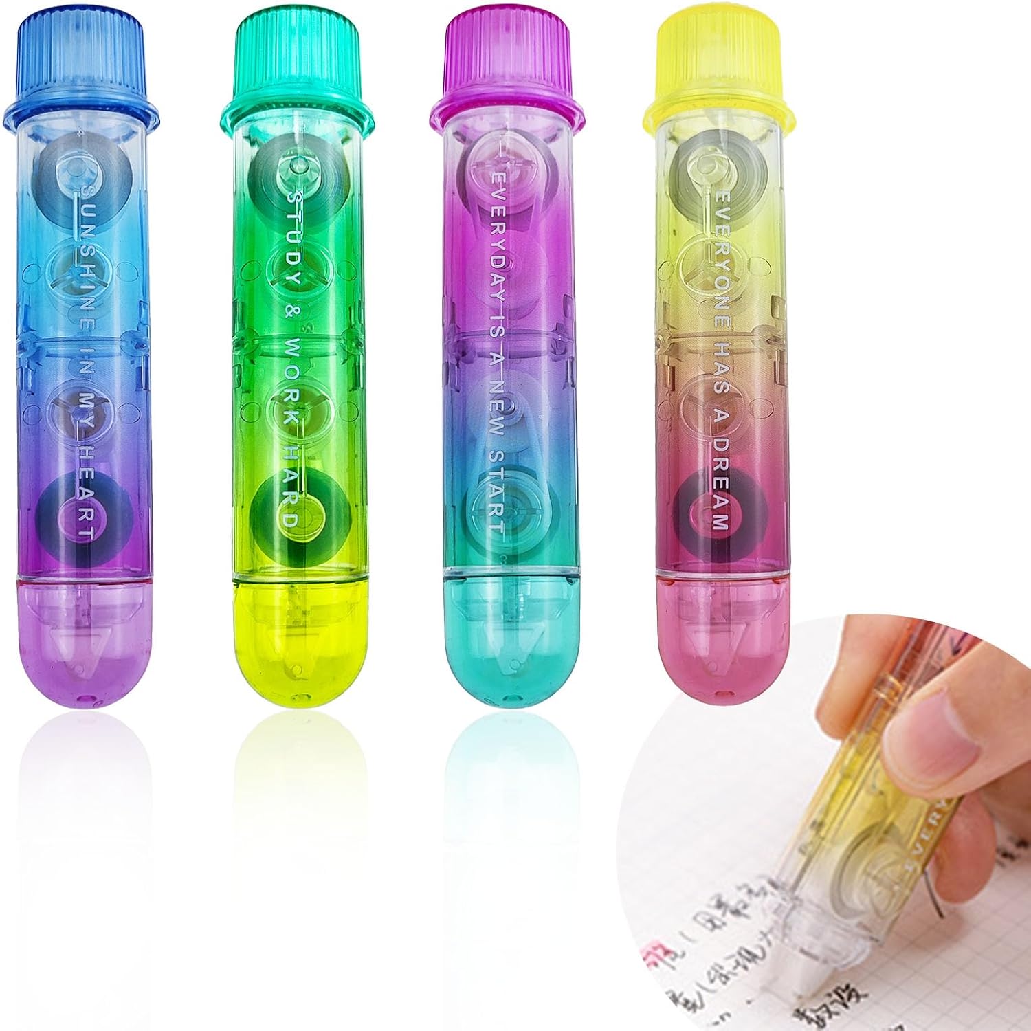 4 pacote 2 em 1 fita de correç - Correction Tape Roller avaliação e preço