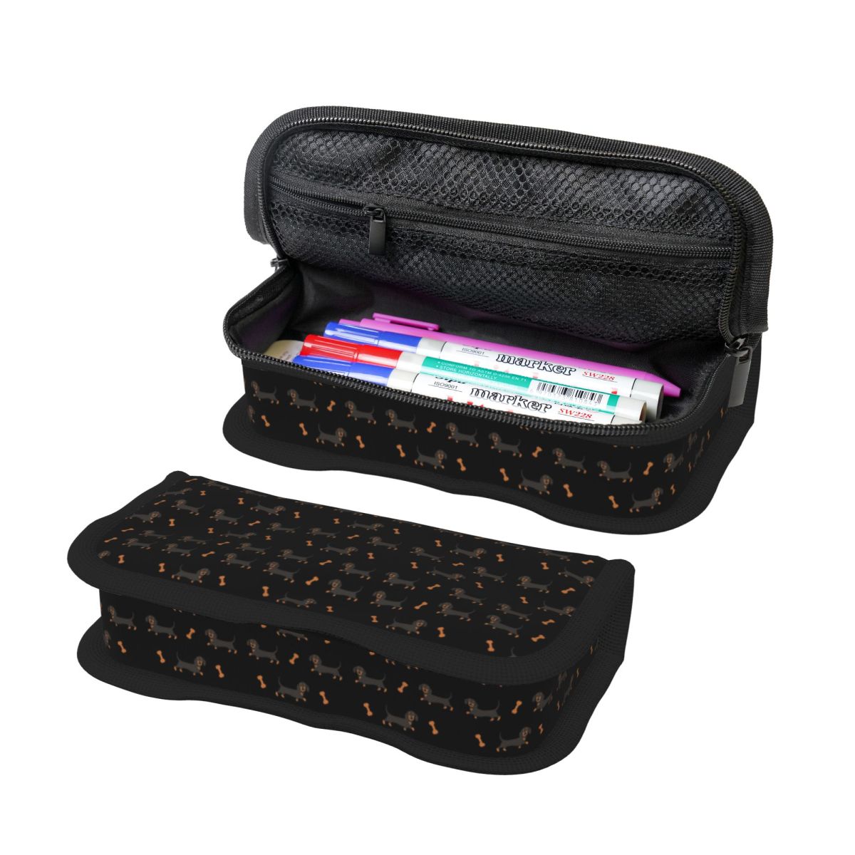 Estojo de lápis preto e marrom - Tan Stationery & Office Supply avaliação e preço