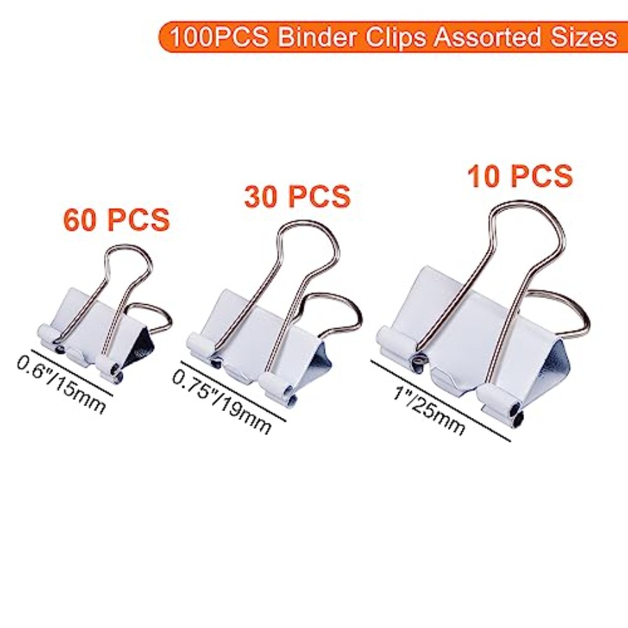 Clipes de Binder em Tamanhos V - Binder Clip Assorted avaliação e preço