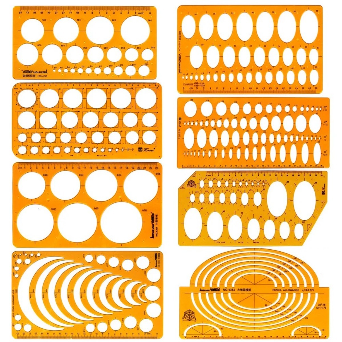 Conjunto de modelo de desenho  - Ruler Set Transparent avaliação e preço