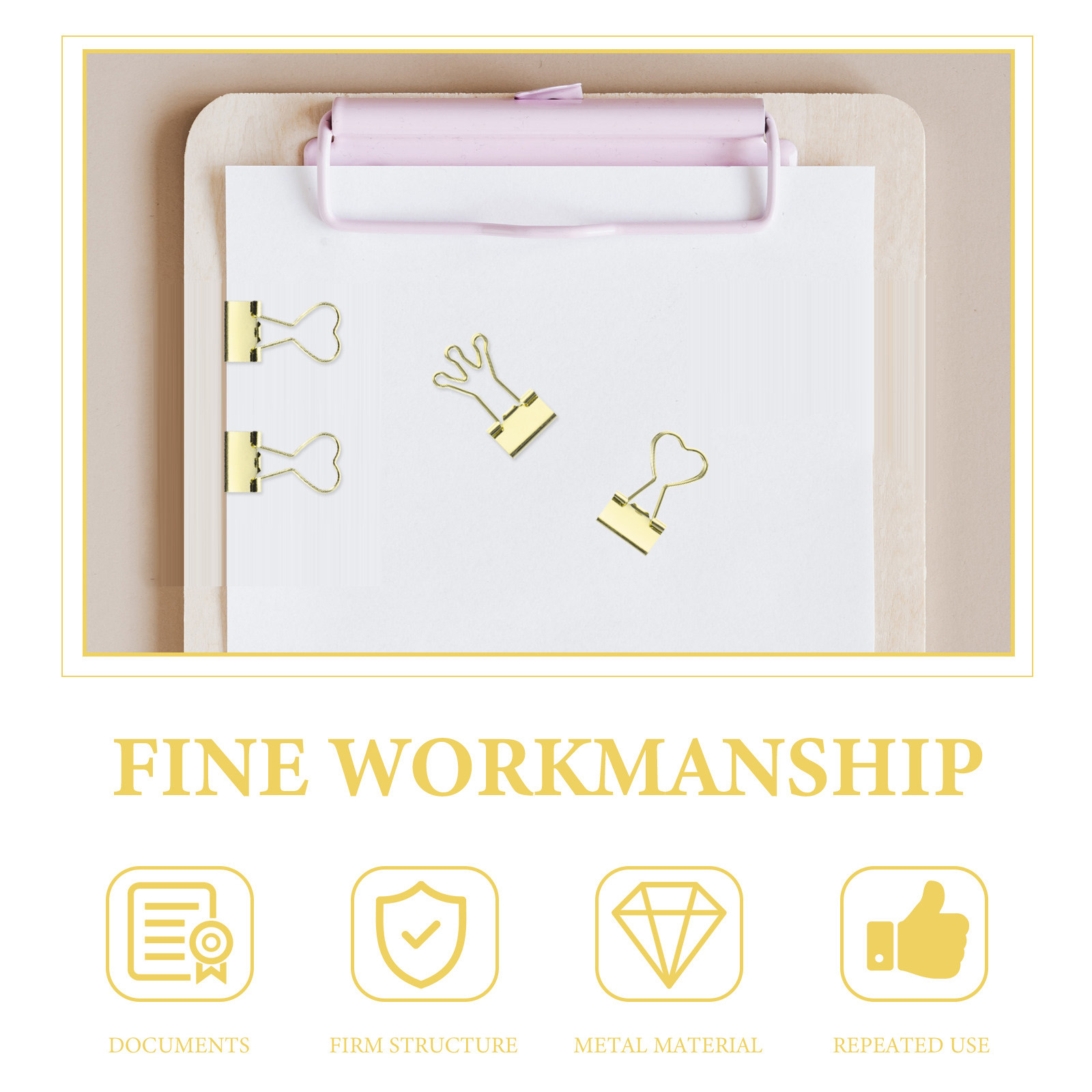 10 Peças Clipes de Papel em Fo - Binder Clip Assorted avaliação e preço