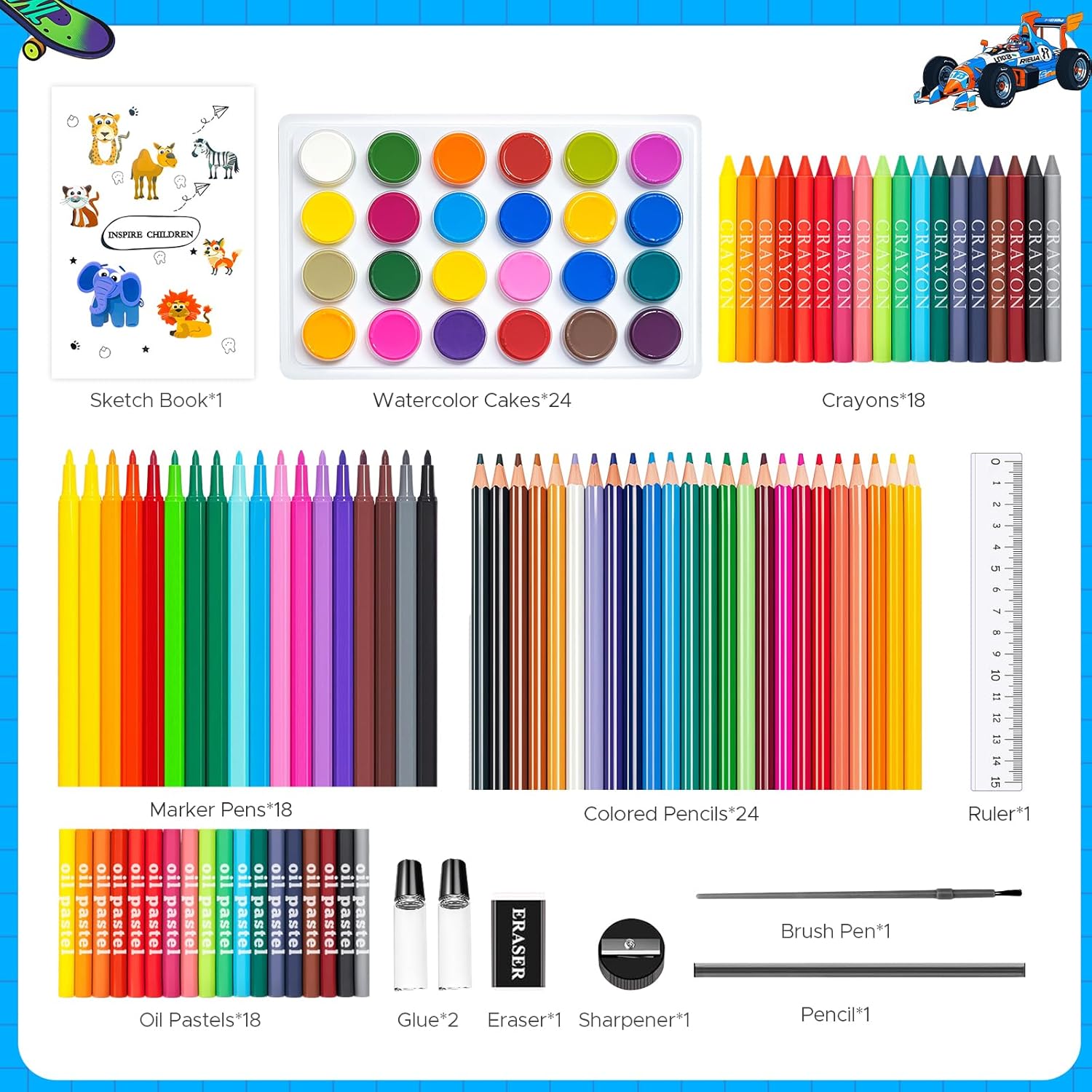 Conjunto de 110 Peças de Mater - Highlighter Set Pastel avaliação e preço
