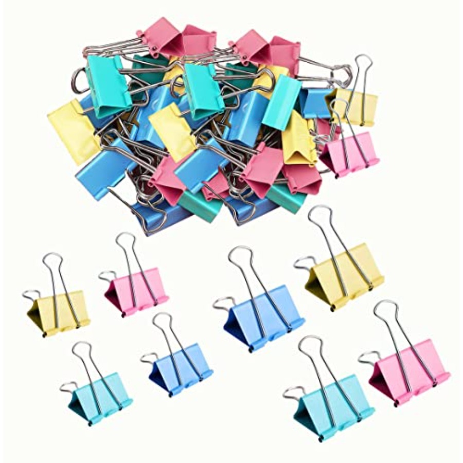 60 Peças de Clipes de Papel Co - Binder Clip Assorted avaliação e preço