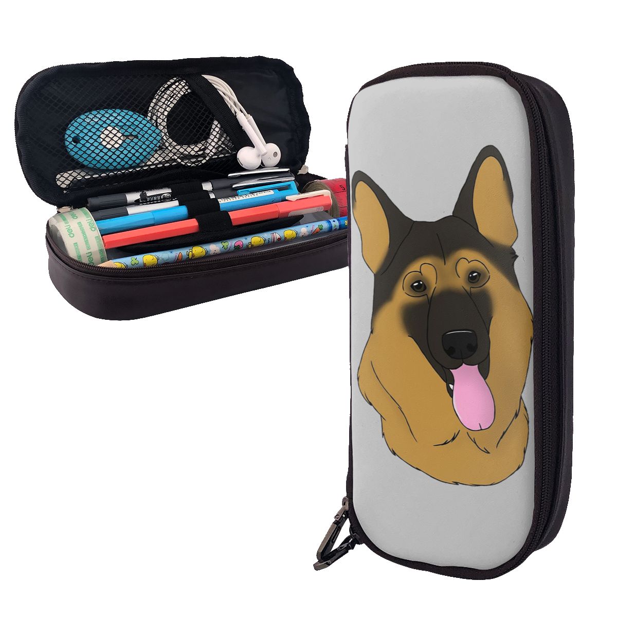 Estojo de couro preto e marrom - Tan Stationery & Office Supply avaliação e preço