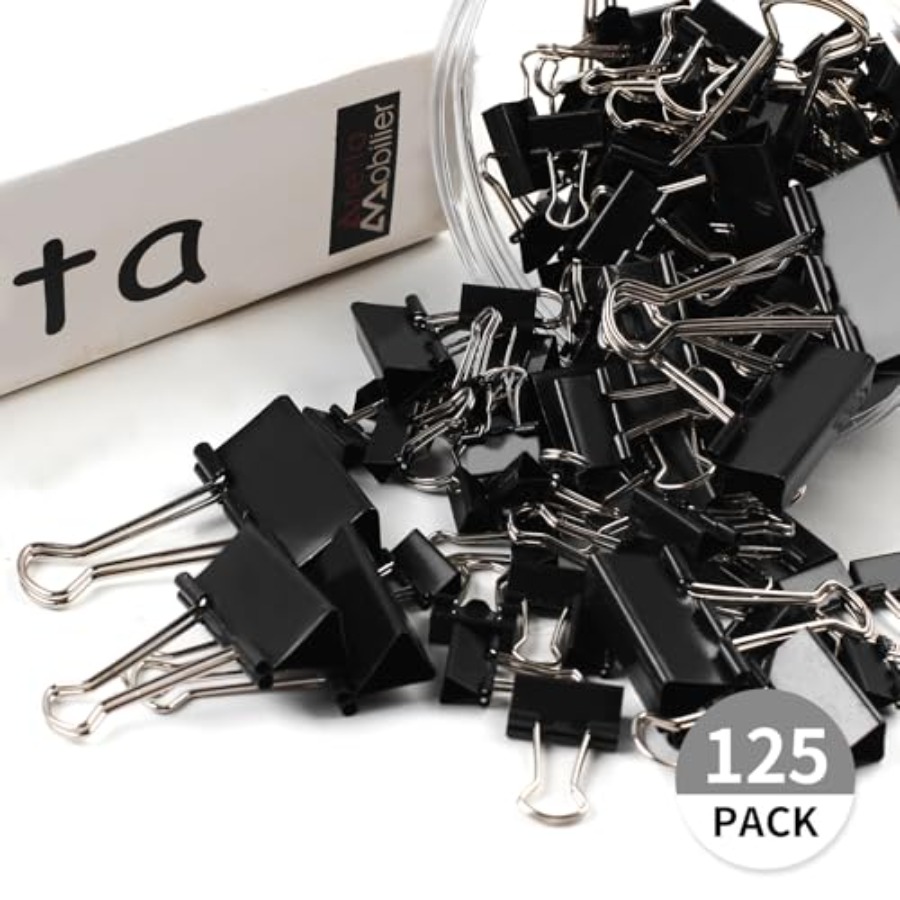 125 Clips de Papel Coloridos,  - Binder Clip Assorted avaliação e preço