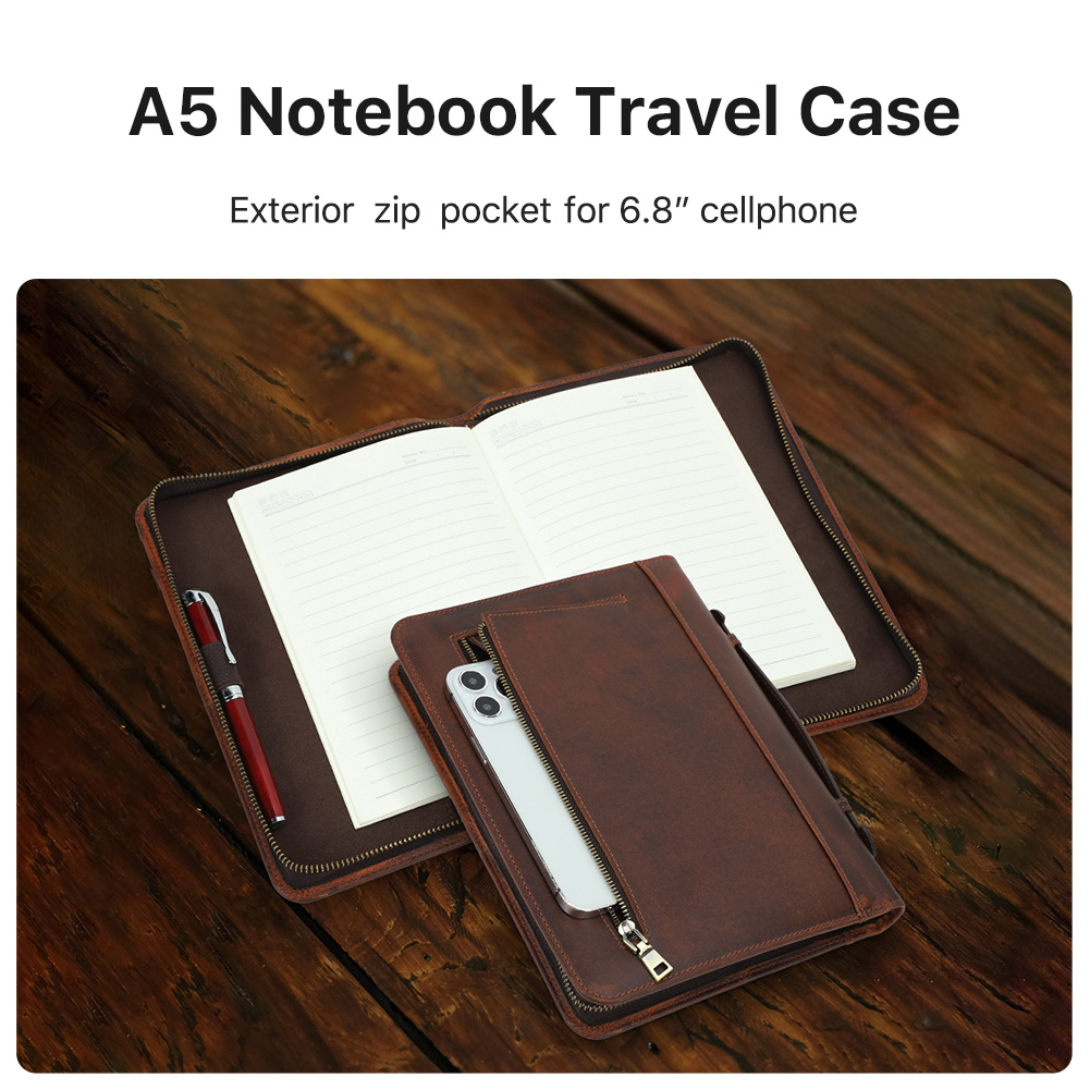 Retro couro genuíno zíper embr - Journal Leather Hardcover avaliação e preço