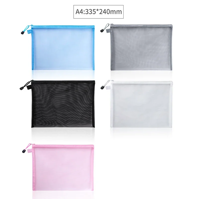 1 pçs a4/a5/a6 malha zíper bol - Portfolio Folder Zip avaliação e preço