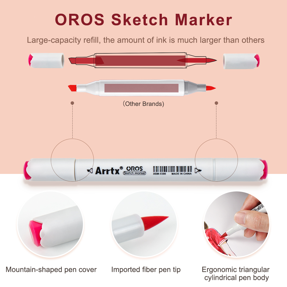 Arrtx Oros 66 cores pastel mar - Highlighter Set Pastel avaliação e preço