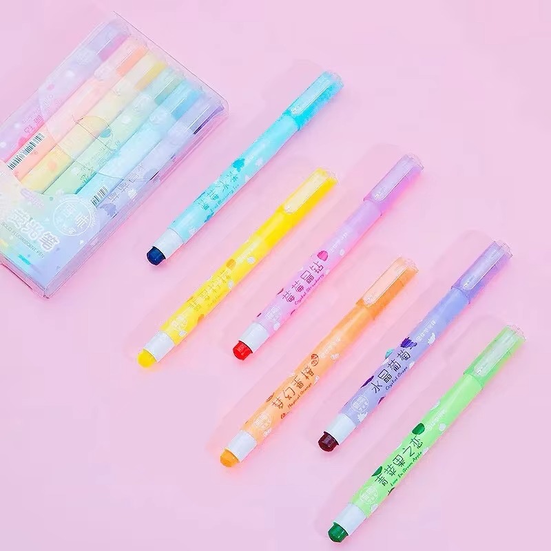 6 cores/conjunto marcadores de - Highlighter Set Pastel avaliação e preço