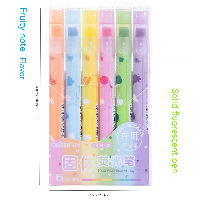 6 cores/conjunto marcadores de - Highlighter Set Pastel avaliação e preço
