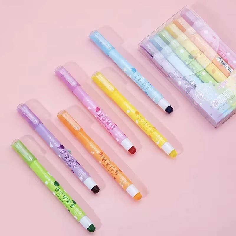 6 cores/conjunto marcadores de - Highlighter Set Pastel avaliação e preço